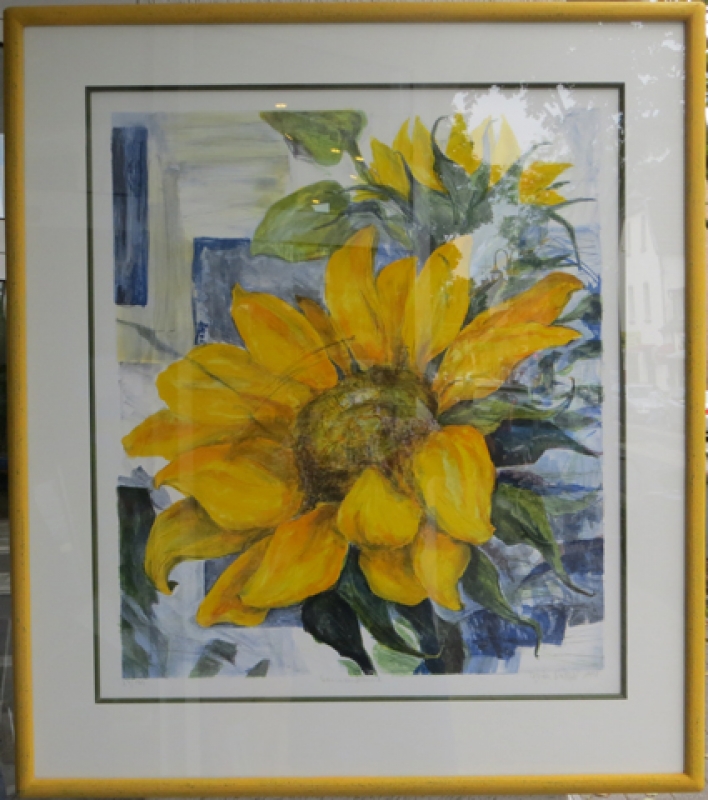 Lithographie Sonnenblumen