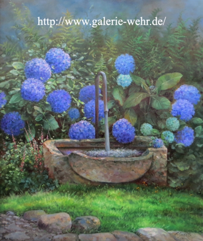 E Gagel Hortensien mit Wasserhahn