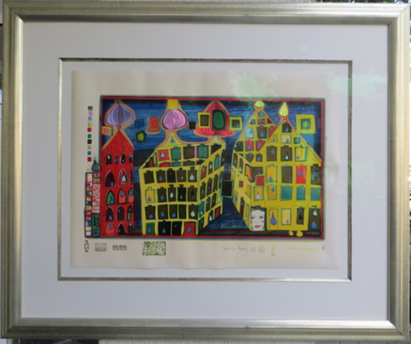 Rahmen Bilderrahmen - 12 ct Weißgoldrahmen Hundertwasserrahmen