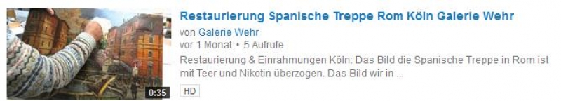 Gemaelderrestaurierung Koeln Gemäldereinigung - Bildereinigung Spanische Treppe