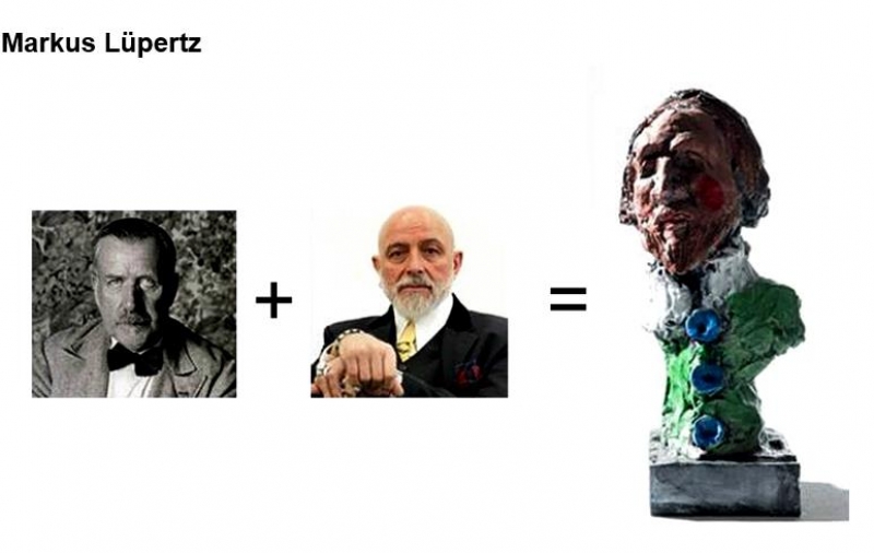 Markus Lüpertz - Heinrich Mann + Ich = Henri Quatre
