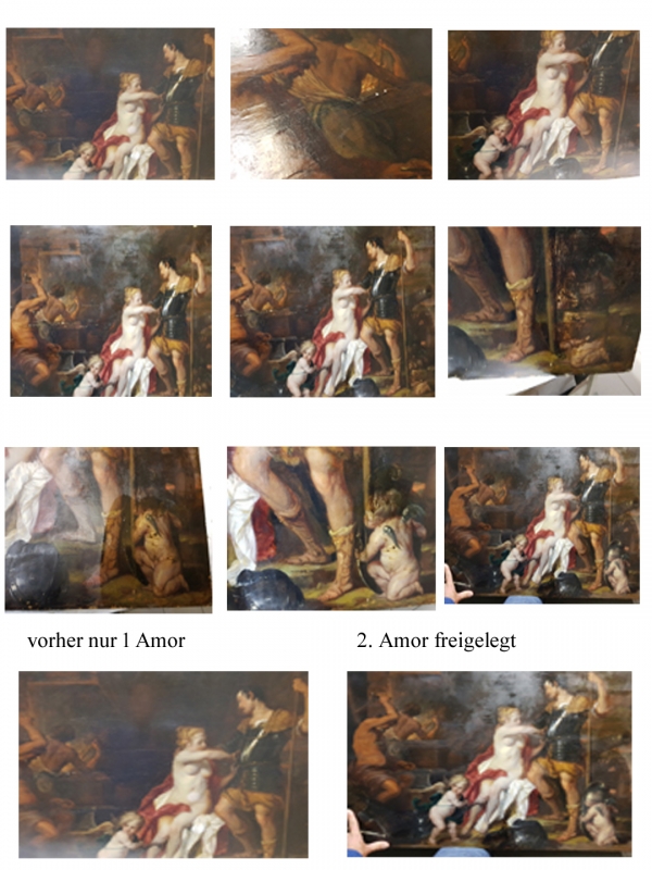 Gemaelderrestaurierung Koeln Gemäldereinigung - Restaurierung Tizian /Freilegung Amor Köln Galerie