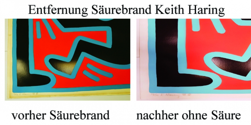 Signatur Keith Haring Restaurierung Köln