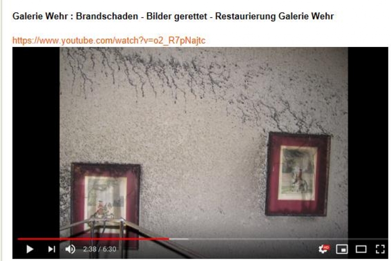 Gemaelderrestaurierung Koeln Gemäldereinigung - Bilder im Wohnungsbrand retten