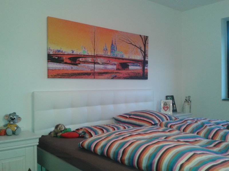  Wohnen mit Bildern - Kölnbild im Schlafzimmer