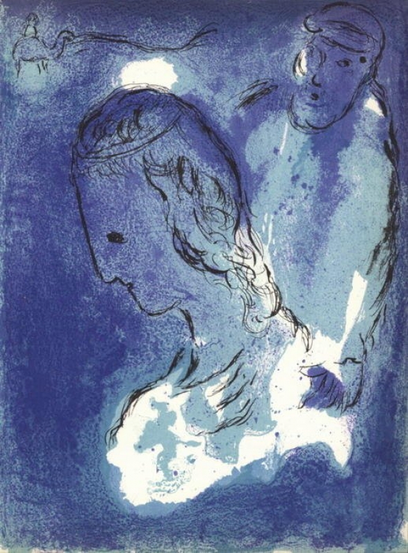 Marc Chagall Abraham und Sarah