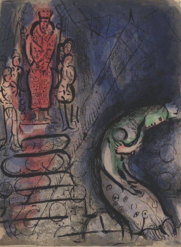 Marc Chagall Ahasverus vertreibt Vasthi