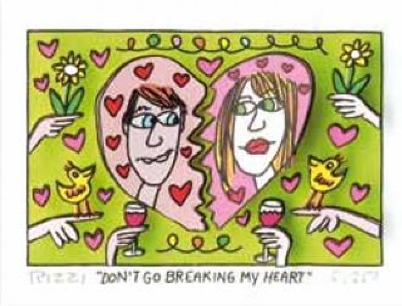 James Rizzi - James RIZZI10258 "DON′T GO BREAKING MY HEART" 5,1 x 7,7 cm