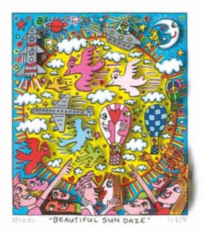 James Rizzi - James Rizzi RIZZI10274 "BEAUTIFUL SUN DAZE" 14 x 12 cm