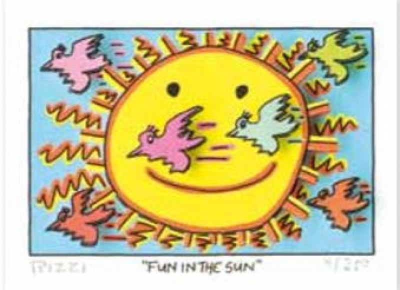 James Rizzi - James Rizzi "FUN IN THE SUN" 5,1 x 7,7 cm