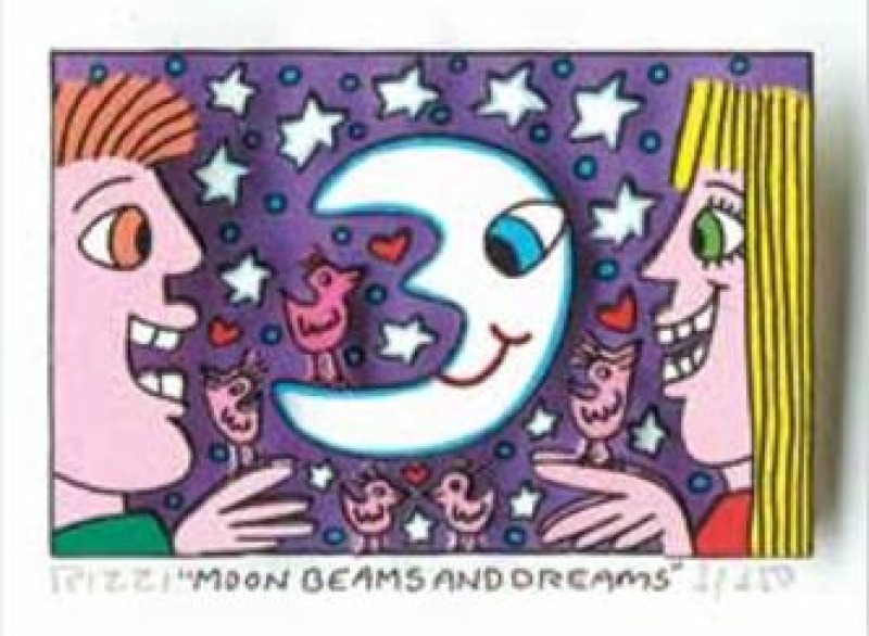 James Rizzi - James Rizzi RIZZI10259 "MOON BEAMS AND DREAMS" 5,1 x 7,7 cm
