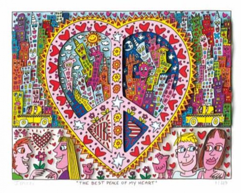 James Rizzi - James Rizzi RIZZI10184 "THE BEST PEACE OF MY HEART" 20,7 x 26,9 cm