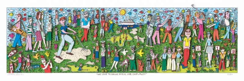 James Rizzi - James Rizzi RIZZI10186 "WE LOVE TO DRIVE, PITCH, LOB, CHIP + PUTT" 20,1 x 70,2 cm