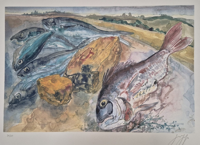 Fische im Sand