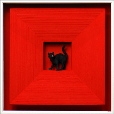 Volker Kühn - Cat in red